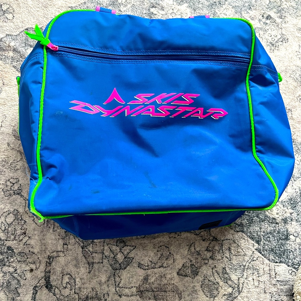 Vintage Dynastar Ski Duffle Boot Bag Blue Made in Taiwan